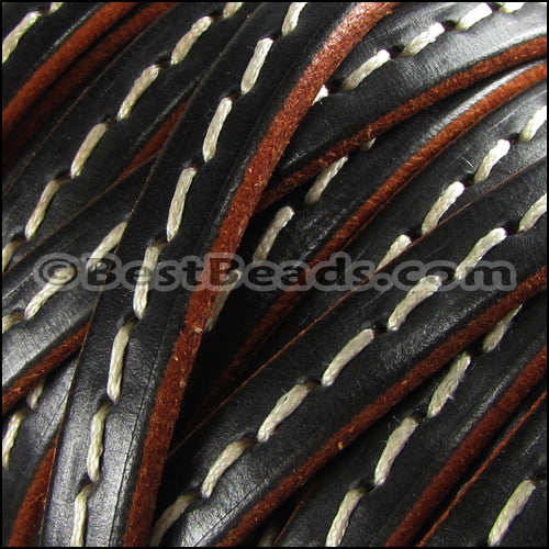 Regaliz® 4.5mm STITCHED leather TAN - meter