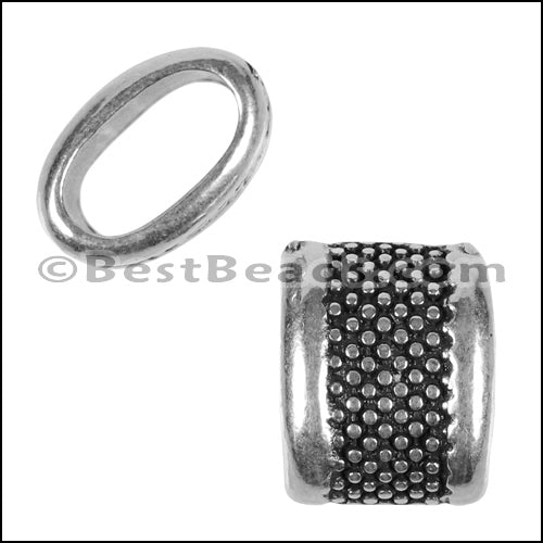Regaliz® 4.5mm LARGE DOTS spacer ANT. SILVER - 10 pcs