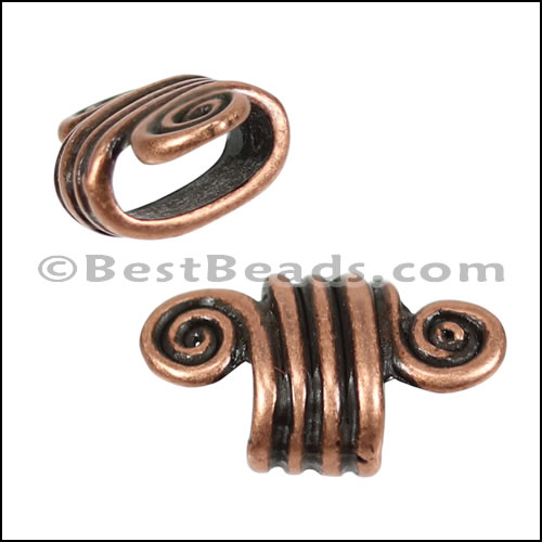 Regaliz® 4.5mm SPIRAL spacer ANT. COPPER - 10 pcs