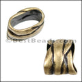 Regaliz® 4.5mm RIBBON WRAP spacer ANT. BRASS - 10 pcs