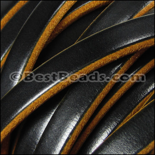 Regaliz® 4.5mm TWO TONE leather MUSTARD - meter