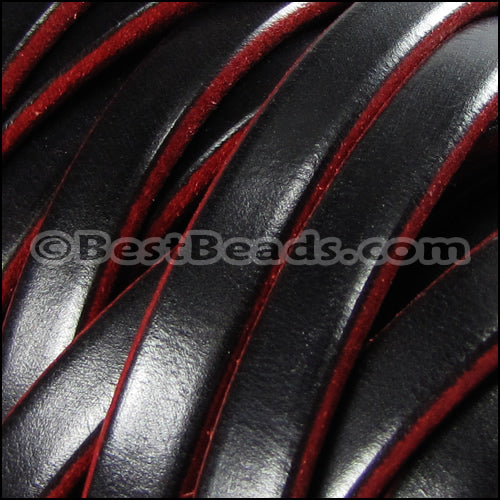 Regaliz® 4.5mm TWO TONE leather RED - meter