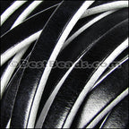 Regaliz® 4.5mm TWO TONE leather WHITE - meter