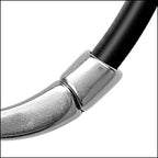 Regaliz® HALF CIRCLE Magnetic Clasp ANT. SILVER - 5 clasps