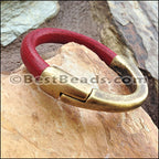Regaliz® HALF CIRCLE Magnetic Clasp ANT. SILVER - 5 clasps