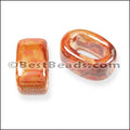 Regaliz® 10mm OVAL ceramic bead PEACH:ORANGE - 10 pcs
