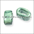 Regaliz® 10mm OVAL ceramic bead TEAL:LIME - 10 pcs