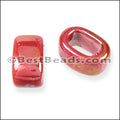 Regaliz® 10mm OVAL ceramic bead RED - 10 pcs