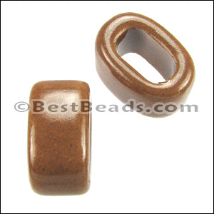Regaliz® 10mm OVAL ceramic bead TERRACOTA - 10 pcs