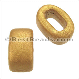 Regaliz® 10mm OVAL ceramic bead GOLD - 10 pcs