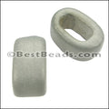 Regaliz® 10mm OVAL ceramic bead SILVER:GREY - 10 pcs