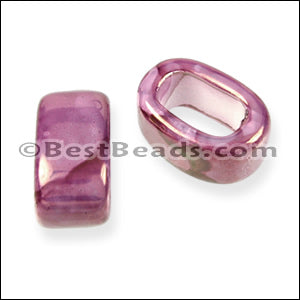 Regaliz® 10mm OVAL ceramic bead MAUVE:LILAC - 10 pcs