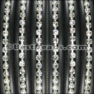 Regaliz® Leather Oval CRYSTAL BLACK - meter
