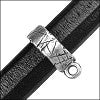 Regaliz® ETCHED CHARM HOLDER spacer ANT. SILVER - 10 pcs