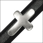 Regaliz® CURVED CROSS spacer ANT. BRASS - 10 pcs