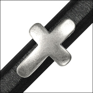 Regaliz® CURVED CROSS spacer SHINY GOLD - 10 pcs