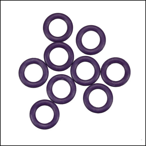 10mm rubber o - rings 10 pcs AMETHYST