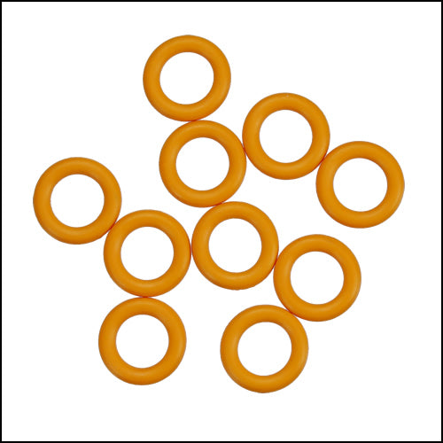 10mm rubber o - rings 10 pcs TANGERINE