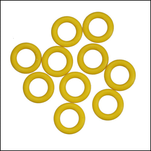 10mm rubber o - rings 10 pcs LEMON
