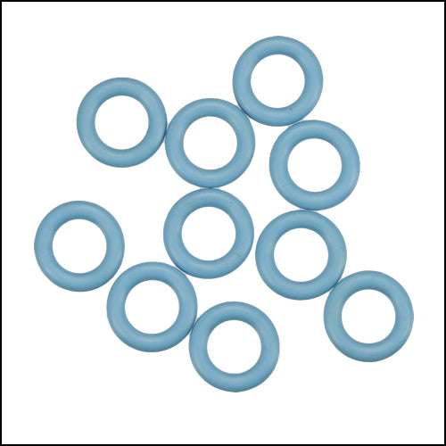 10mm rubber o - rings 10 pcs ICE BLUE