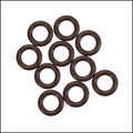 10mm rubber o - rings 10 pcs CHOCOLATE