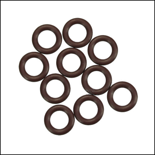10mm rubber o - rings 10 pcs CHOCOLATE