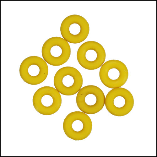 5mm rubber o - rings 10 pcs LEMON