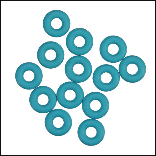 5mm rubber o - rings 10 pcs SKY BLUE