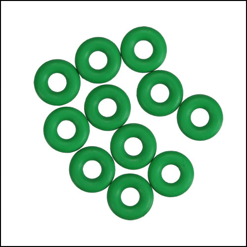 5mm rubber o - rings 10 pcs KELLY GREEN