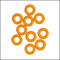 7.25mm rubber o - rings 10 pcs TANGERINE