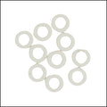 7.25mm rubber o - rings 10 pcs WHITE