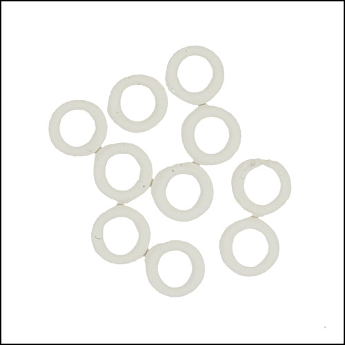 7.25mm rubber o - rings 10 pcs WHITE