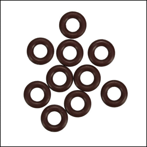 7.25mm rubber o - rings 10 pcs CHOCOLATE