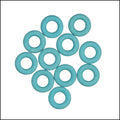 7.25mm rubber o - rings 10 pcs SKY BLUE