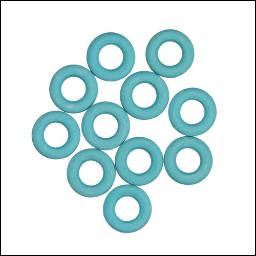7.25mm rubber o - rings 10 pcs SKY BLUE