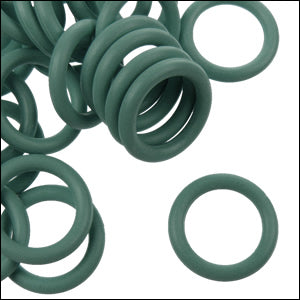 12mm rubber o - rings 10 pcs SAGE GREEN