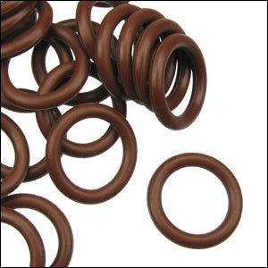 12mm rubber o - rings 10 pcs CHOCOLATE BROWN