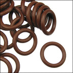 12mm rubber o - rings 10 pcs CHOCOLATE BROWN