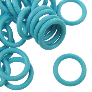 12mm rubber o - rings 10 pcs SKY BLUE