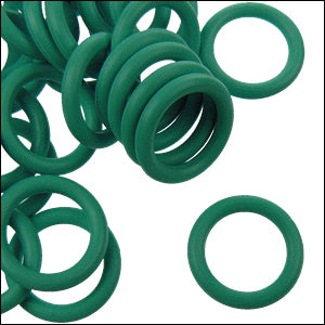 12mm rubber o - rings 10 pcs KELLY GREEN