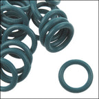 12mm rubber o - rings 10 pcs TEAL GREEN