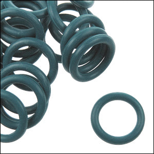 12mm rubber o - rings 10 pcs TEAL GREEN
