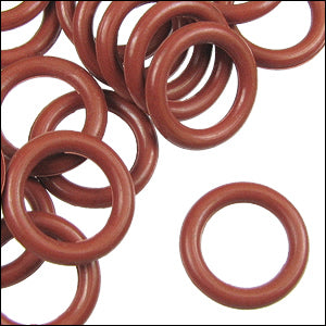 12mm rubber o - rings 10 pcs DARK ROSE