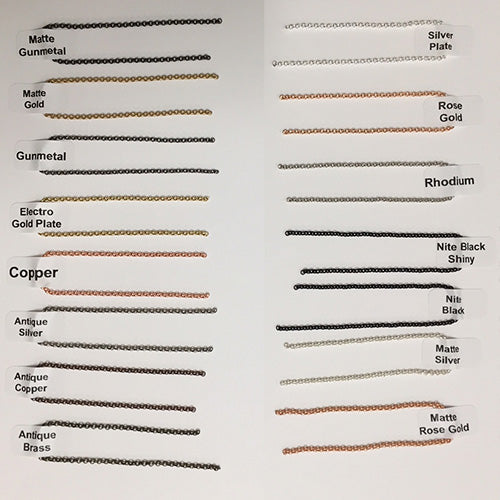 Chain Finish Colors Sample Pack