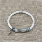 5mm round SMALL BARREL magnetic clasp ANT SILVER - 5 clasps