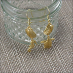 SEAHORSE charm GOLD - 10 pcs