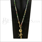 Small LOOP MUSSEL SHELL magnetic clasp GOLD - 10 clasps