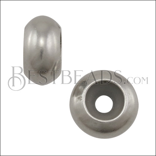 2 - 2.5mm Medium Bead Stopper - ANT SILVER - 10 pcs