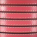 10mm flat STITCHED leather BUBBLEGUM PINK - meter