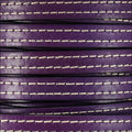 10mm flat STITCHED leather DEEP PURPLE - meter
